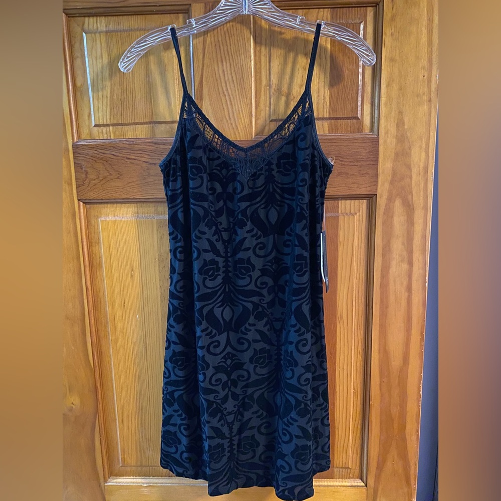 Velvet patterned mini dress